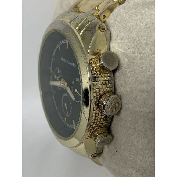 Vince Camuto VC1122GP Men's Stainless Steel Analog Black Dial Quartz Watch HK746 - Picture 3 of 11